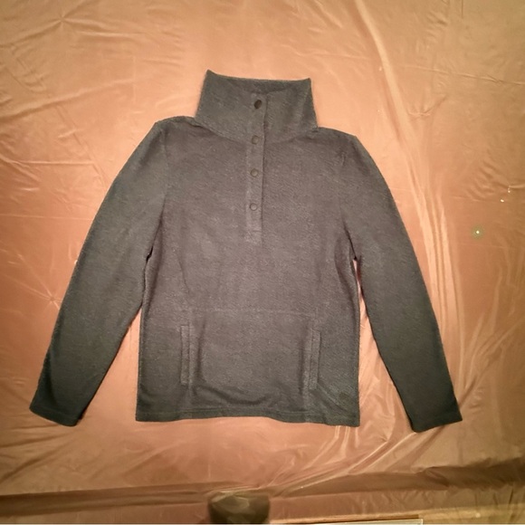 Hi-Tec Gray Women's Polar Fleece Quarter Button Up Sweatshirt Size Medium - Picture 2 of 9